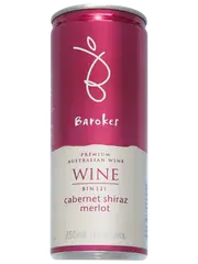 Barokes Cabernet Shiraz Merlot Bin 121 24 x 250ml Premium Australia Wine in a Can Red Still Wine 13% ALC/VOL