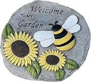 Bee Garden Stone - Bee Decorative Stone for Garden,Resin Exquisite Adorable Garden Stones Decorative for Outside, Garden Walkway, Yard Art, Landscaping, Yard