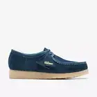 [26175709] Mens CLARKS WALLABEE - NAVY/TEAL SDE