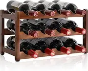 Bamboo Wine Rack - 3 Tiers Wine Shelf, for 12 Bottles, Wine Storage Rack Countertop for Kitchen Cabinet Pantry Dining Room Bar, Wine Bottles Stand Holder Organizer