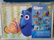 Finding Dory 12 Puzzle pack-various size puzzles new