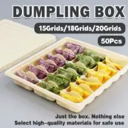 50pcs Disposable Dumpling Box Takeaway Lunch Box Food Container Bento Box AU
