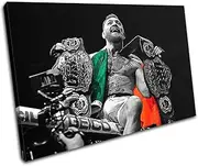 Bold Bloc Design - Conor McGregor UFC Pop Art Comic Sports 75x50cm SINGLE Canvas Art Print Box Framed Picture Wall Hanging - Hand Made In The UK - Framed And Ready To Hang 0021-0025(00B)-SG32-LO-C