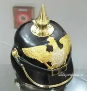Leather "German" Prussian Baden Pickelhaube Helmet ARMOR+SPIKE Royal Halloween