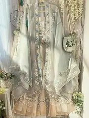 [INSTR] Women Hanfu Dress Chinese Tang Dynasty Traditional Embroidery Hanfu 4 Pcs Set Cosplay Costume Summer Dress Hanfu Dress