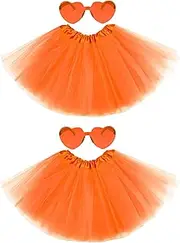 [NSODREEM] 2 PCS Adult Tutus Skirts for Women Girls Tutu Skirt Elastic Tulle Tutu Colored Tutus for Dance Runners Halloween Party