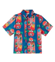 [Stella McCartney Kids] Stella McCartney Kids Printed cotton shirt Y 3 multicoloured