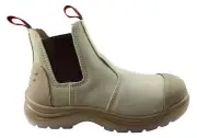 Kinggee Wills Suede Comfort Leather Steel Safety Cap Work Boots Mens - WWZ