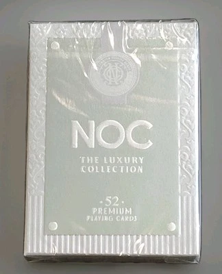 NOC Luxury Collection GILDED Silver Playing Card Deck #84/700 Riffle Shuffle New