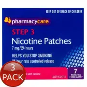 3 x Phcy Care Nicotine Patch 7Mg 7Pk