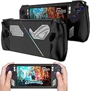 NINKI Silicone Case Compatible ROG Ally Game Console Protector,Flexible Shockproof Anti-Scratch Drop-Proof Non-Slip Full Protective Case for ASUS ROG Ally Gaming Handheld Cover Case Accessories,Black