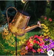YJFWAL. Watering Can with Cascading Light Water Can Solar Lights Garden Decorat
