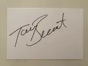 TAMMY BEAUMONT SIGNED NEAT 6 x 4 INCH INDEX CARD CRICKET ENGLAND WORLD CUP