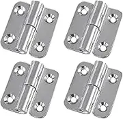 Detachable Hinge, 4PCS 1.5" Small Slip Joint Flag Hinge, Door Hinges, Heavy Duty Window Detachable Hinge, Stainless Steel Hinge for Wooden Boxes Kitchen Cupboard Cabinet Internal (Right Hand Side)