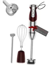 3- in-1 Immersion Hand blender, Powerful MOTOR & Stainless Steel Stick