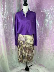 ZIMMERMANN Asymmetrical Ruffle Silk Floral Georgette Skirt Sz US12/AU4 AUTHENTIC