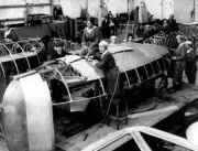 Workers Building Zeppelin At Short Brothers 1919 4 Aviation History Old Photo