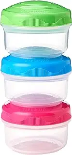 Sistema To Go Mini Bites | 130 ml | Assorted Colours | 3 Count