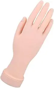 WEKADRIN Professional Bendable Nail Art Practice Hand Model for Manicure Training Reusable Fake Hand Tool for Nail Design Painting Lightweight Portable Right Hand Model