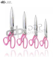 4 Pc Tailor Upholstery Scissors Shears 8",10",12", 14" Heavy Duty - Pink Handle