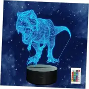 Dinosaur 3D Illusion Lamp for Kids Dinosaur Night Light with 16 Colors