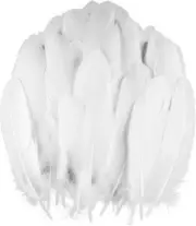 120Pcs 6-8" White Feathers Natural Goose Feathers for DIY Wedding Decorations