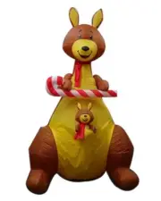 Holiday Living 10 FT Kangaroo with Candy Cane Christmas Airblown Inflatable LED