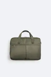 New Zara Nylon Briefcase Message Crossbody Bag 3400/320 Green pack backpack