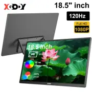 XGODY 120Hz 18.5" Portable 1080P Monitor USB C HDMI For Laptop Mac PC 100% sRGB