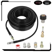 100FT 5800PSI Sewer Jetter Nozzles Kit for Pressure Washer Drain Cleaning Hose