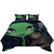 Faces of Faery #36 Green Witch and Winged Monkey Coverlet