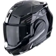 EXO-Tech Evo Traveller Black White Flip Back Helmet