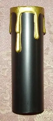 Black Plastic CANDLE SOCKET COVER or COVERS floor lamp wall sconce