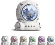 Cute Bluetooth Speaker LED Bluetooth Speaker Cartoon Astronaut Space Cat Wireless Speaker-White
