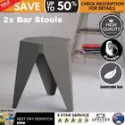 Set of 2 Puzzle Stool Plastic Stacking Stools Chair Outdoor Indoor Grey