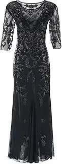 [KAXIDY] Women's Dresses Embelished Sequins Gown Cocktail Long Dress