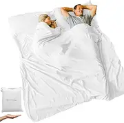 Cotton Sleeping Bag Liner Ultralight | Camping Sheets Lightweight | Travel Sheet | Sleep Sack Adult | Travel Sheet Liners for Hotel | Double