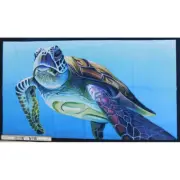 Patchwork Quilting Sewing Fabric Large Turtle Panel 63x110cm