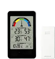 JSEIAJB Digital Thermometer Hygrometer Weather Station Wall Clock Alarm Comfort Pointer Display Table Watch