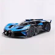 Scale Finished Model Car 1:18 Scale for Bugatti Bolide Supercar Refined Car Model Alloy Static Cast Collection Vehicles Decoration Die-cast Vehicle(Blue)