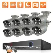 8CH 4MP POE Security Camera System P2P Video Surveillance Audio Record IP Camera
