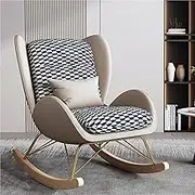 AUPRES Indoor Glider Rocker Chair Accent Rocking Chairs Upholstered Living Room Sofa Chairs Bedroom Comfy Recliner(Beige)