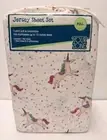 YourZone Jersey Unicorn Full Sized Sheet Set - 4 Pcs - Pink Purple Teal - NEW