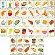 Food Awareness Flash Cards, 48 Piece Educational Toddler Flash Card, Interactive Learning Game, Early Cognitive Development, Fun and Engaging for Boys, Girls Age 1 Plus, Multicolor