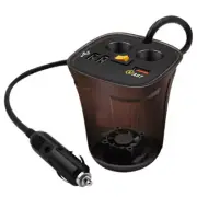 Fast Charging Car Charger LED Digital Display Cigarette Lighter Socket Dual USB (for: Porsche)