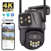 6K 9MP HD IP Camera Outdoor Three-Len WiFi Camera Security PTZ Cam Auto Tracking