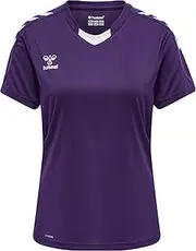 [Hummel] hmlCORE XK Poly Jersey S/S WOM ACAI/White
