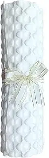 AIMALL Embossed White Kraft Wrapping Paper Roll 7.87×11.8in or 7.87×15.75in Textured Cushion Sheet for Fragile Packaging, Crafts, Wrapping, Display, DIY