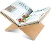 Book Stand Book Holder for Display Reading Textbook Holder Open Wood Color Bx18