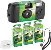 Fujifilm Quicksnap Flash 400 Disposable 35Mm Camera + Hand Strap + Quality Photo